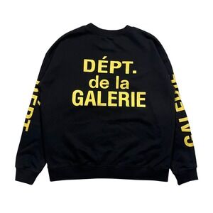 Gallery Dept Sweatshirt Black Dept de la Galerie Graphic Print Mens Size S USA